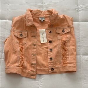 Hot & Delicious Coral Jean Jacket for Kids